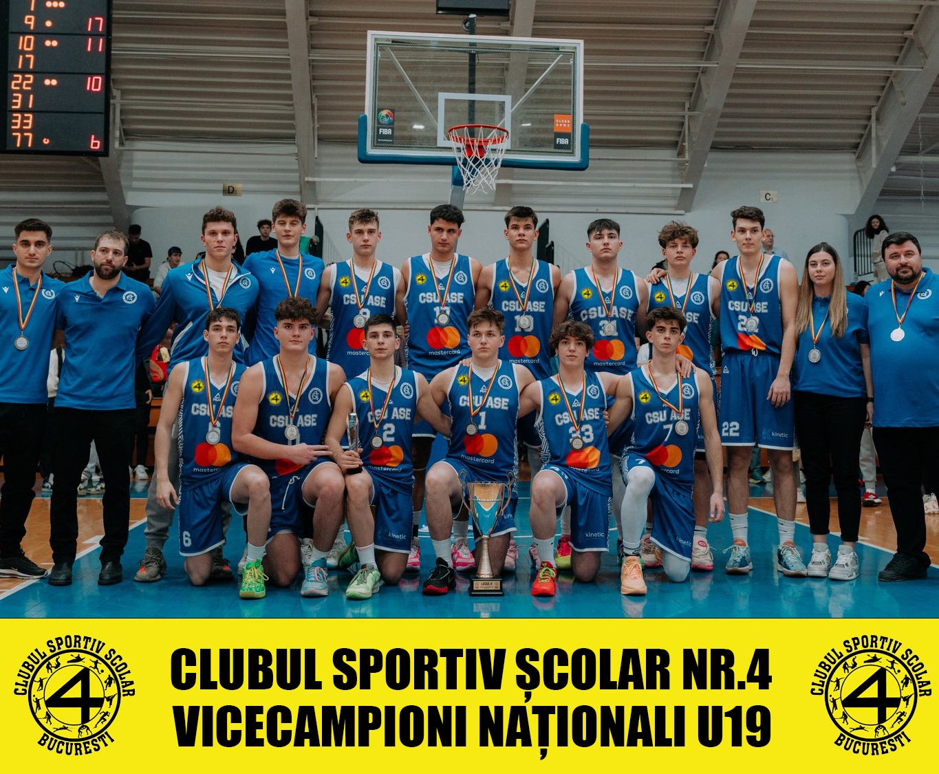 Medalie de argint pentru CSS Nr.4-CSU ASE la Campionatul Naţional de Baschet U 19