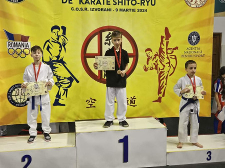 Clasare pe podium- Karate